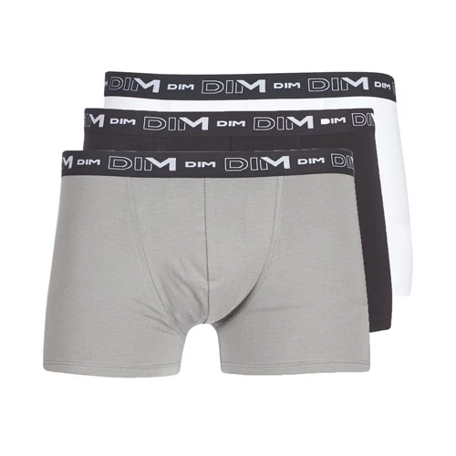 Sous-vêtements Homme Boxers DIM COTON STRETCH X3 Noir / Gris / Blanc 1 Sous-vêtements Homme Boxers DIM COTON STRETCH X3 Noir / Gris / Blanc