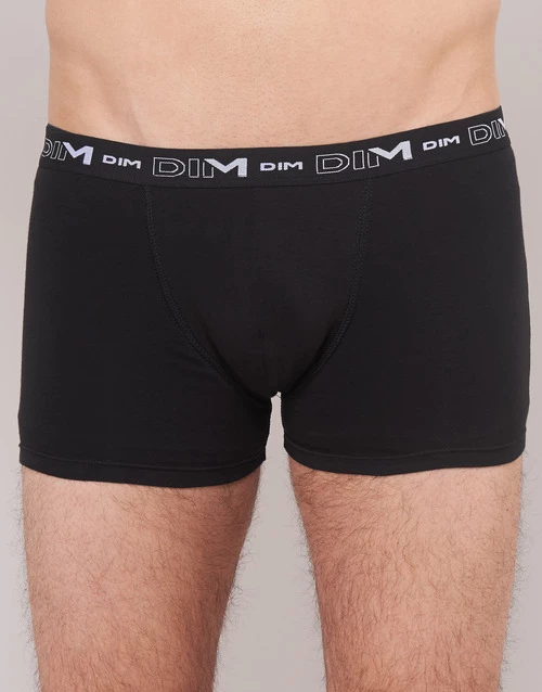 Sous-vêtements Homme Boxers DIM COTON STRETCH X3 Noir / Gris / Blanc 4 Sous-vêtements Homme Boxers DIM COTON STRETCH X3 Noir / Gris / Blanc – Image 4