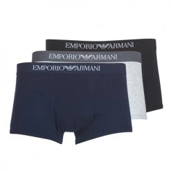 Sous-vêtements Homme Boxers Emporio Armani CC722-PACK DE 3 Marine / Gris / Noir