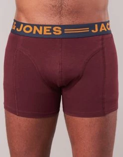 Sous-vêtements Homme Boxers Jack & Jones JACLICHFIELD X 3 Gris / Noir / Bordeaux -Boxers Homme Soldes 15578747 500 D
