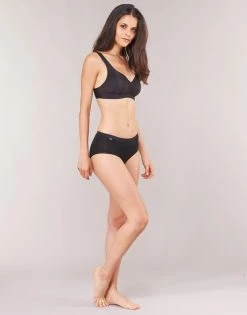 Sous-vêtements Femme Culottes & slips Sloggi BASIC+ X 4 Noir -Boxers Homme Soldes 15704361 500 C