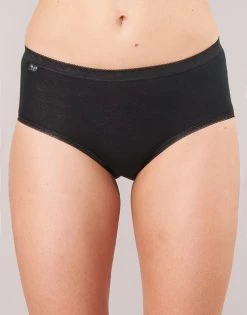 Sous-vêtements Femme Culottes & slips Sloggi BASIC+ X 4 Noir -Boxers Homme Soldes 15704361 500 D