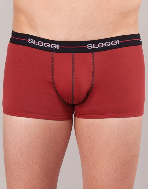 Sous-vêtements Homme Boxers Sloggi MEN START X 3 Noir / Rouge 4 Sous-vêtements Homme Boxers Sloggi MEN START X 3 Noir / Rouge – Image 4
