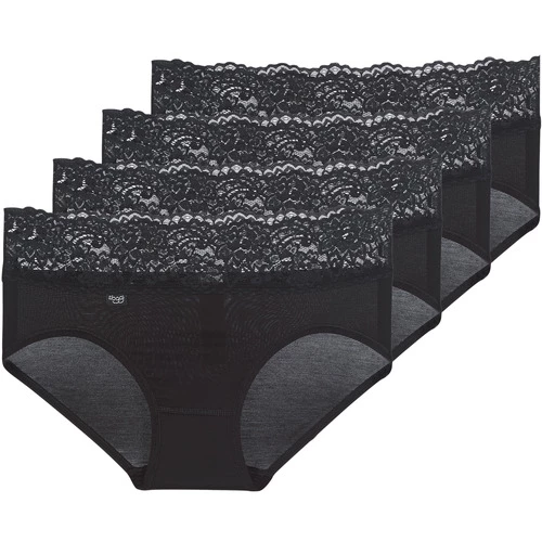 Sous-vêtements Femme Culottes & slips Sloggi ROMANCE X 4 Noir 1 Sous-vêtements Femme Culottes & slips Sloggi ROMANCE X 4 Noir