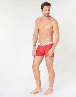 Sous-vêtements Homme Boxers Mariner JEAN JACQUES Rouge -Boxers Homme Soldes 16202711 500 C