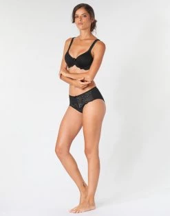 Sous-vêtements Femme Emboitants PLAYTEX FLOWER ELEGANCE Noir -Boxers Homme Soldes 16212929 500 C