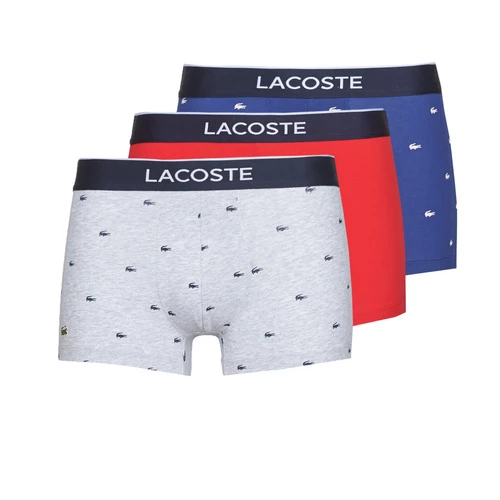 Sous-vêtements Homme Boxers Lacoste 5H3411-W3T X3 Bleu / Gris / Rouge 1 Sous-vêtements Homme Boxers Lacoste 5H3411-W3T X3 Bleu / Gris / Rouge