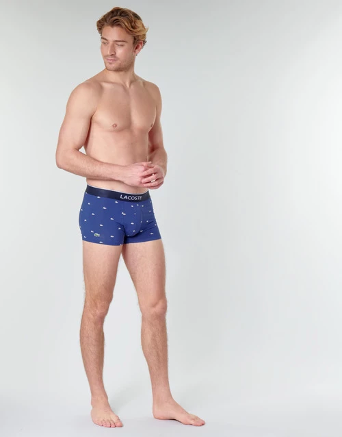 Sous-vêtements Homme Boxers Lacoste 5H3411-W3T X3 Bleu / Gris / Rouge 3 Sous-vêtements Homme Boxers Lacoste 5H3411-W3T X3 Bleu / Gris / Rouge – Image 3