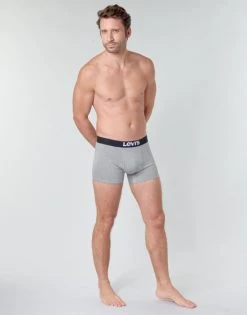 Sous-vêtements Homme Boxers Levi's MEN SOLID BASIC PACK X2 Gris -Boxers Homme Soldes 16219029 500 C