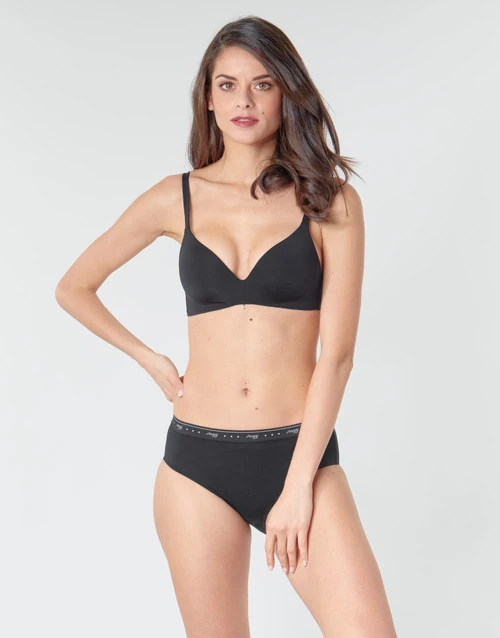 Sous-vêtements Femme Culottes & slips Sloggi SHIRT MIDI X2 Noir 2 Sous-vêtements Femme Culottes & slips Sloggi SHIRT MIDI X2 Noir – Image 2