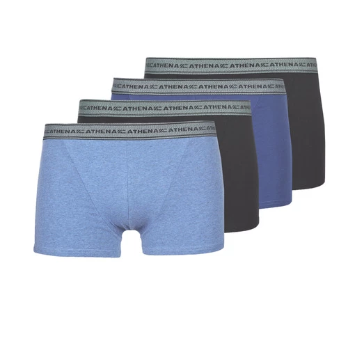 Sous-vêtements Homme Boxers Athena BASIC COTON X4 Bleu / Noir / Bleu / Noir 1 Sous-vêtements Homme Boxers Athena BASIC COTON X4 Bleu / Noir / Bleu / Noir