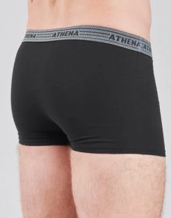 Sous-vêtements Homme Boxers Athena BASIC COTON X4 Gris foncé / Noir / Blanc / Noir 7 Sous-vêtements Homme Boxers Athena BASIC COTON X4 Gris foncé / Noir / Blanc / Noir -Boxers Homme Soldes 18854687 500 D