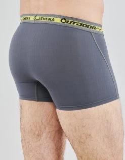 Sous-vêtements Homme Boxers Athena OUTDOOR RECYCLEE X3 Noir / Gris / Noir -Boxers Homme Soldes 18854694 500 D