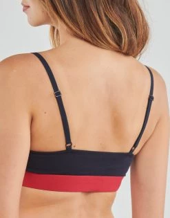 Sous-vêtements Femme Brassières Tommy Hilfiger BRALETTE Marine -Boxers Homme Soldes 20127817 500 D