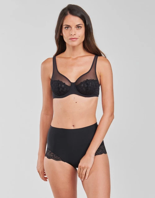 Sous-vêtements Femme Emboitants DIM GENEROUS MOD BRODERIE Noir 2 Sous-vêtements Femme Emboitants DIM GENEROUS MOD BRODERIE Noir – Image 2