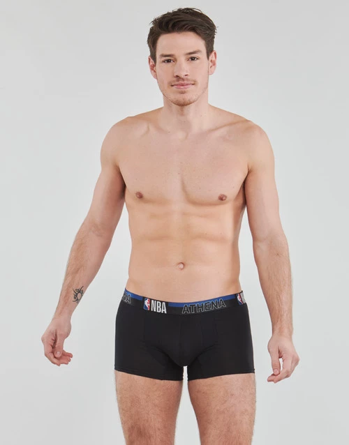 Sous-vêtements Homme Boxers Athena NBA X2 Noir / Bleu 2 Sous-vêtements Homme Boxers Athena NBA X2 Noir / Bleu – Image 2