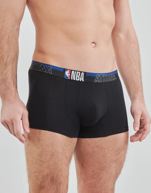 Sous-vêtements Homme Boxers Athena NBA X2 Noir / Bleu 3 Sous-vêtements Homme Boxers Athena NBA X2 Noir / Bleu – Image 3