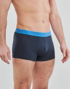 Sous-vêtements Homme Boxers Athena EASY BIO X3 Marine / Marine / Marine -Boxers Homme Soldes 21125277 500 C