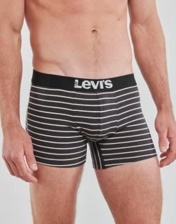Sous-vêtements Homme Boxers Levi's SOLID BASIC X4 Noir -Boxers Homme Soldes 21312901 500 C