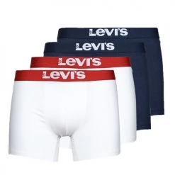 Sous-vĂȘtements Homme Boxers Levi's SOLID BASIC BRIEF X4 Marine / Blanc