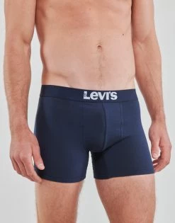 Sous-vêtements Homme Boxers Levi's SOLID BASIC BRIEF X4 Marine / Blanc -Boxers Homme Soldes 21312903 500 C