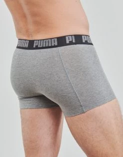 Sous-vêtements Homme Boxers Puma PUMA BASIC X4 Blanc / Noir / Gris / Gris -Boxers Homme Soldes 21313038 500 D