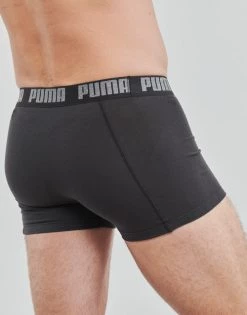 Sous-vêtements Homme Boxers Puma PUMA BASIC X4 Noir / Noir / Gris / Gris -Boxers Homme Soldes 21313039 500 D