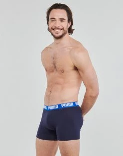 Sous-vêtements Homme Boxers Puma PUMA BASIC X6 Noir / Bleu / Marine / Gris -Boxers Homme Soldes 21313041 500 C