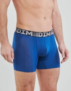 Sous-vêtements Homme Boxers DIM AIR COTTON FLEX X2 Bleu / Blanc -Boxers Homme Soldes 21422648 500 C