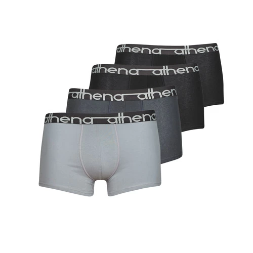 Sous-vêtements Homme Boxers Athena EASY JEAN X4 Noir / Gris 1 Sous-vêtements Homme Boxers Athena EASY JEAN X4 Noir / Gris