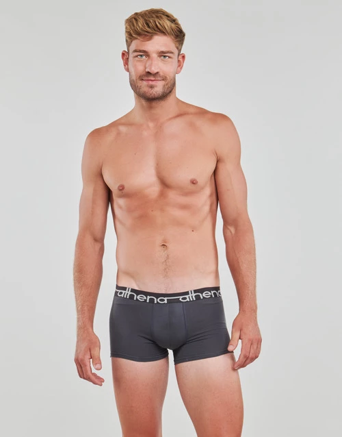 Sous-vêtements Homme Boxers Athena EASY JEAN X4 Noir / Gris 2 Sous-vêtements Homme Boxers Athena EASY JEAN X4 Noir / Gris – Image 2