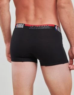 Sous-vêtements Homme Boxers Athena NBA X2 Noir / Rouge -Boxers Homme Soldes 22685414 500 D