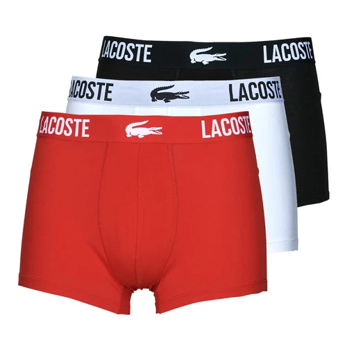 Sous-vêtements Homme Boxers Lacoste 5H3321 X3 Noir / Blanc / Rouge 1 Sous-vêtements Homme Boxers Lacoste 5H3321 X3 Noir / Blanc / Rouge
