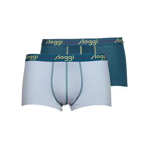 Sous-vêtements Homme Boxers Sloggi START X2 Gris / Bleu 1 Sous-vêtements Homme Boxers Sloggi START X2 Gris / Bleu