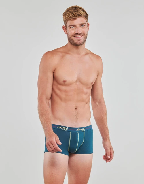 Sous-vêtements Homme Boxers Sloggi START X2 Gris / Bleu 2 Sous-vêtements Homme Boxers Sloggi START X2 Gris / Bleu – Image 2