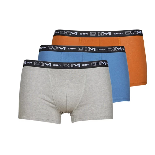 Sous-vêtements Homme Boxers DIM COTON STRETCH X3 Bleu / Marron / Gris 1 Sous-vêtements Homme Boxers DIM COTON STRETCH X3 Bleu / Marron / Gris