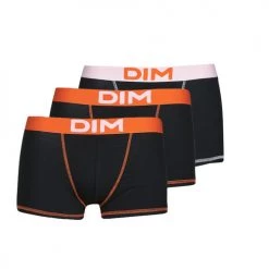 Sous-vêtements Homme Boxers DIM BOXER X3 Noir / Orange