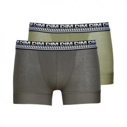 Sous-vêtements Homme Boxers DIM BOXER X2 Kaki / Gris