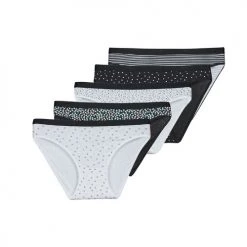 Sous-vêtements Femme Culottes & slips DIM POCKETS COTON STRETCH X5 Noir / Blanc