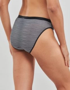 Sous-vêtements Femme Culottes & slips DIM POCKETS COTON STRETCH X5 Noir / Blanc -Boxers Homme Soldes 22799299 500 D