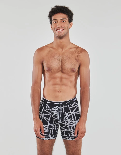 Sous-vêtements Homme Boxers Nike LOGO TAPE X3 Noir / Blanc 2 Sous-vêtements Homme Boxers Nike LOGO TAPE X3 Noir / Blanc – Image 2