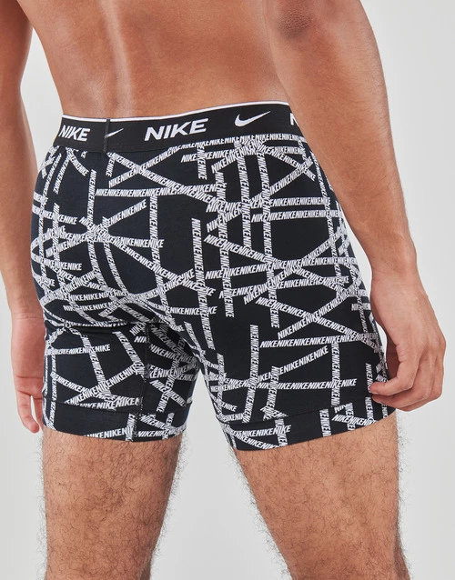 Sous-vêtements Homme Boxers Nike LOGO TAPE X3 Noir / Blanc 4 Sous-vêtements Homme Boxers Nike LOGO TAPE X3 Noir / Blanc – Image 4