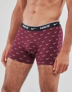 Sous-vêtements Homme Boxers Nike EDAY COTTON STRETCH X3 Noir / Bleu / Bordeaux -Boxers Homme Soldes 22799454 500 C
