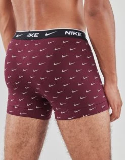 Sous-vêtements Homme Boxers Nike EDAY COTTON STRETCH X3 Noir / Bleu / Bordeaux -Boxers Homme Soldes 22799454 500 D