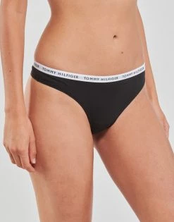 Sous-vêtements Femme Strings Tommy Hilfiger THONG X3 Noir / Noir / Noir -Boxers Homme Soldes 22799515 500 C
